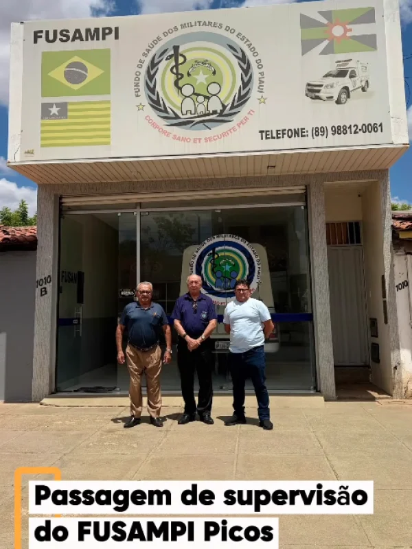 Passagem de supervisão fusampi de Picos - PI. Capitao Demerval assumi o posto de Picos